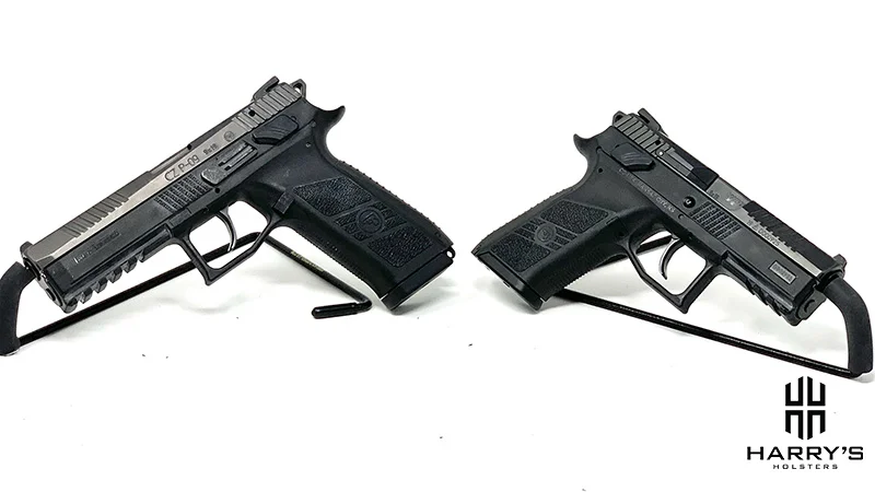 A photo of CZ P07 and CZ P09 side by side