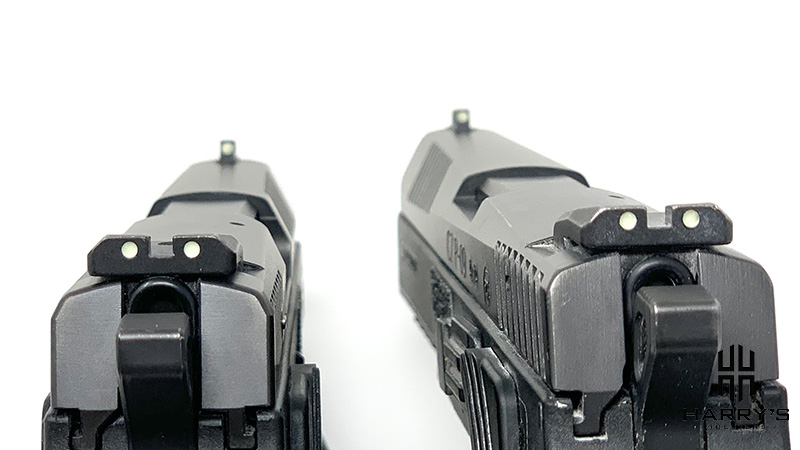 Sight comparison on the CZ P07 and the P09