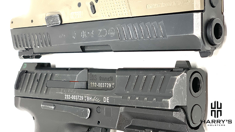Image of side by side CZ P10c vs HK VP9SK