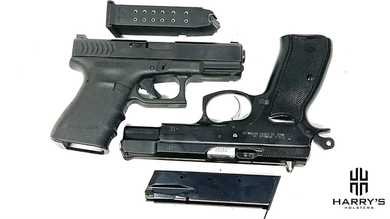 CZ 75 vs Glock 19 with magazine release