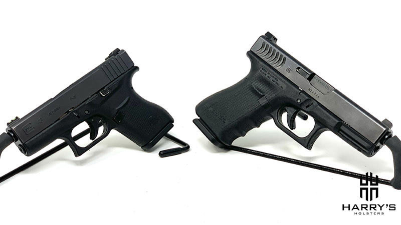 Glock 19 vs Glock 43 facing away