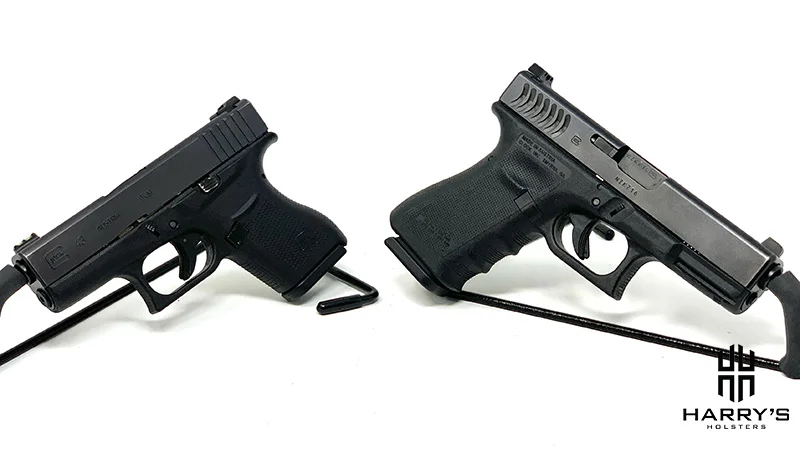 Glock 19 vs Glock 43 facing away
