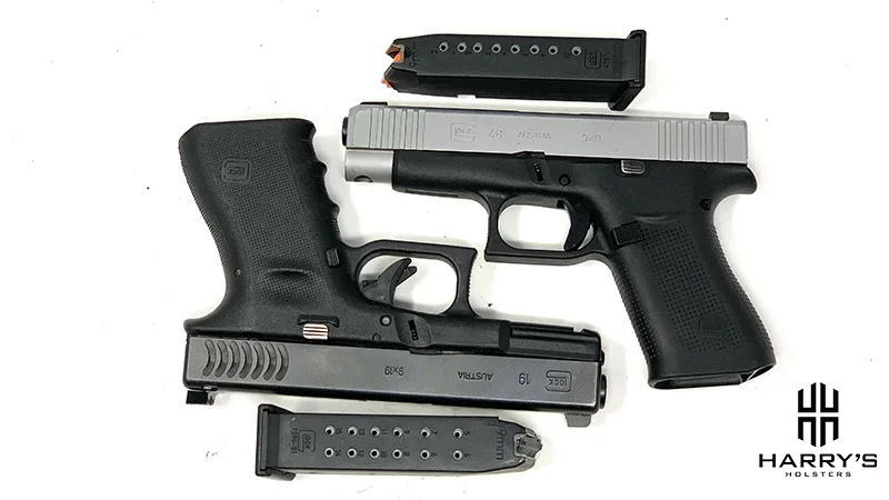 Glock 19 vs Glock 48 with magazines
