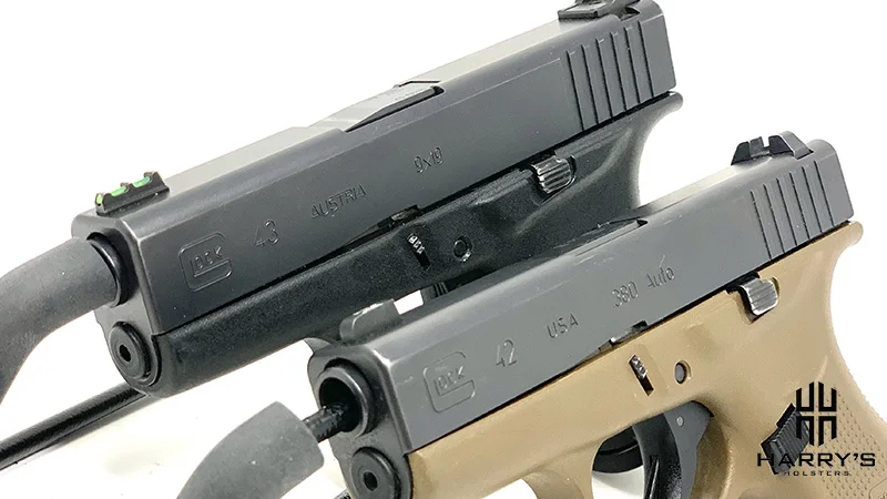Glock 42 vs Glock 43 side by side
