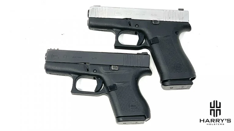 Glock 43 vs Glock 43x top