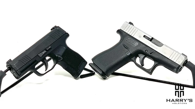 Glock 43x vs Sig P365 facing away
