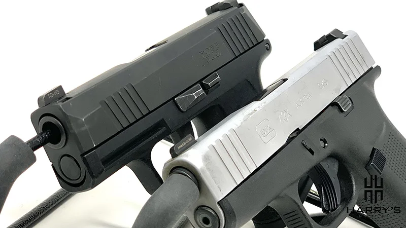 Glock 43x vs Sig P365 side by side