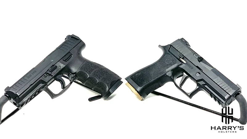 HK VP9 vs Sig P320 X Carry facing away