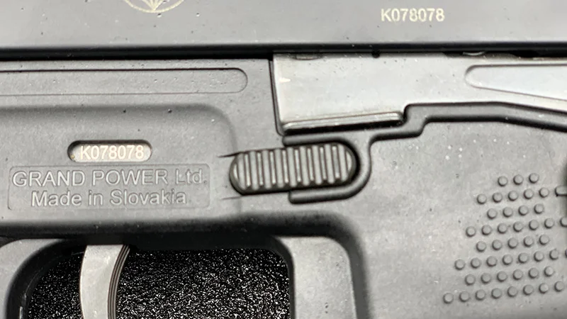 Stribog SP9A1 Magazine Release