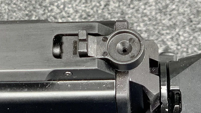 Stribog SP9A1 Rear Sight Folded