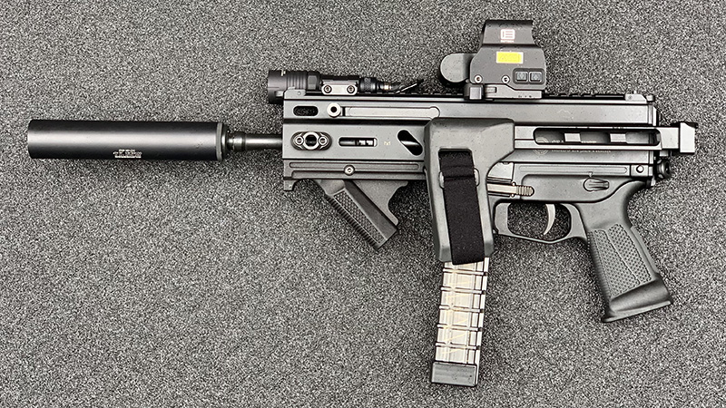 Stribog SP9A1 Suppressed Folded Left