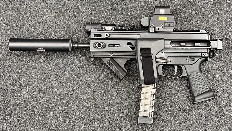 Stribog SP9A1 Suppressed Folded Left