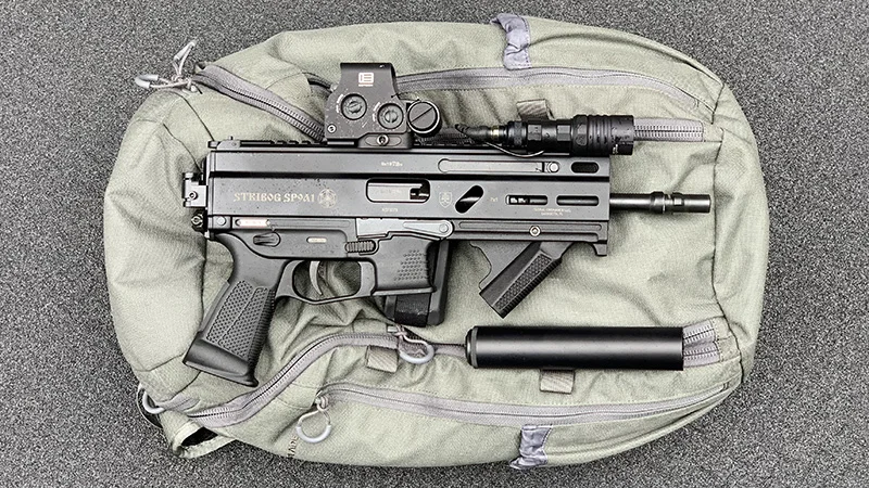 Stribog SP9A1 Suppressor with Backpack