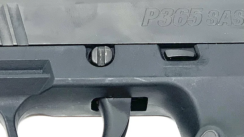 Sig P365 SAS Review Takedown pin