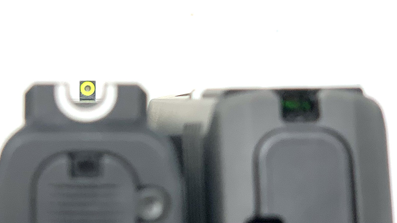 Springfield Hellcat vs Sig P365 SAS Hellcat sight picture