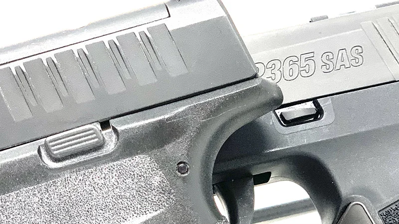 Springfield Hellcat vs Sig P365 SAS slide stop