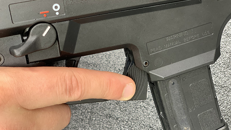 CZ Scorpion Micro Magazine Release Reach