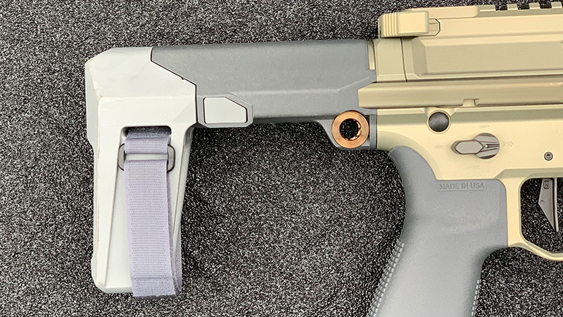 Honey Badger Pistol Brace Collasped