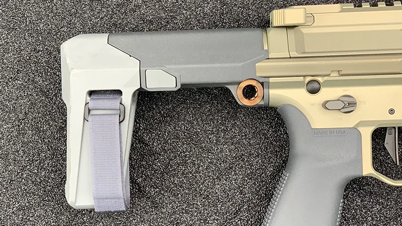 Honey Badger Pistol Brace Collasped