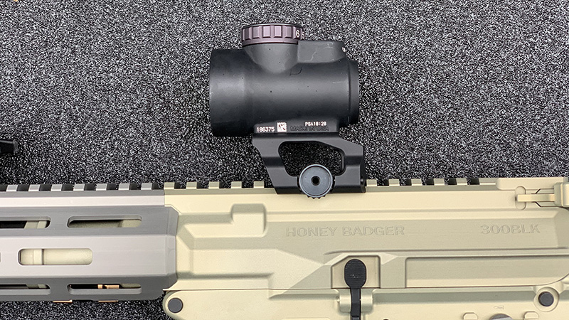 Honey Badger Pistol Trijicon MRO Scaler Works Mount