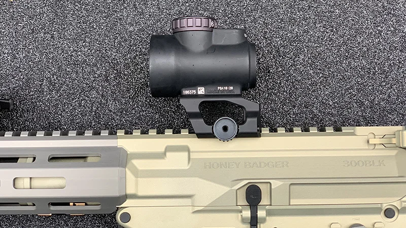 Honey Badger Pistol Trijicon MRO Scaler Works Mount