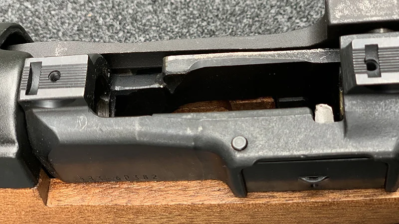 Ruger Mini 14 Bolt Hold Open Button Engaged