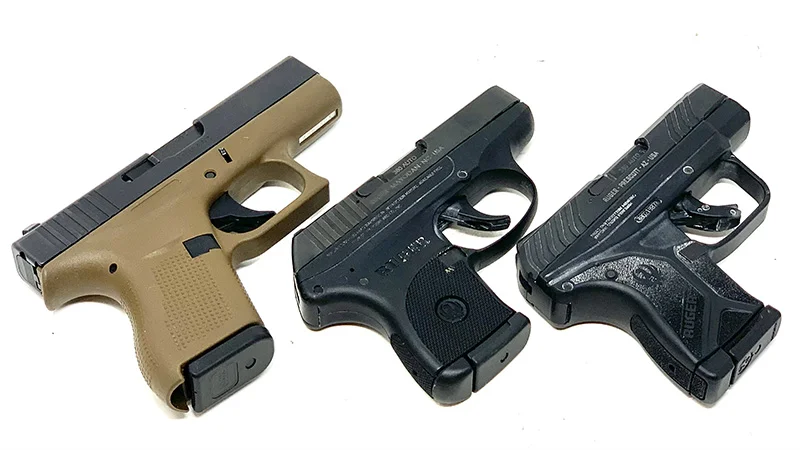 Glock 42 vs LCP angled right