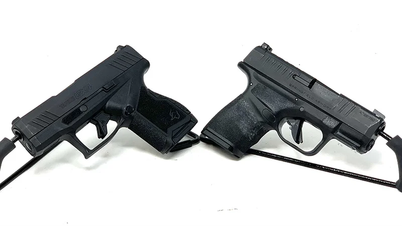 Springfield Armory Hellcat vs Taurus GX4 Facing Away