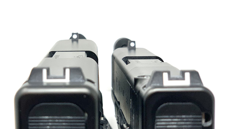 Glock 19 vs 43x Sights