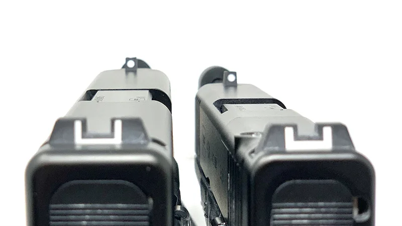 Glock 19 vs 43x Sights