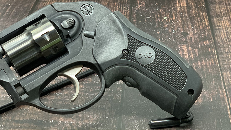 Ruger LCR Review grip on stand