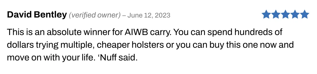 Infiltrator Holster Review