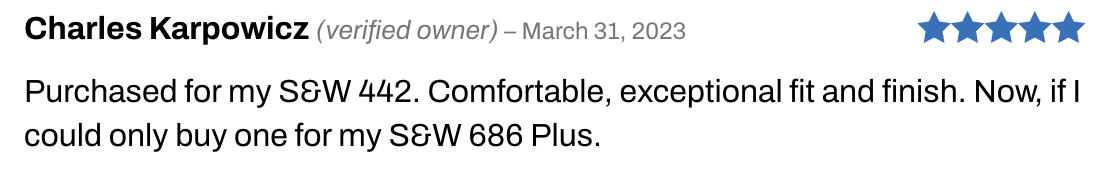 Smith and Wesson 442 Holster Review