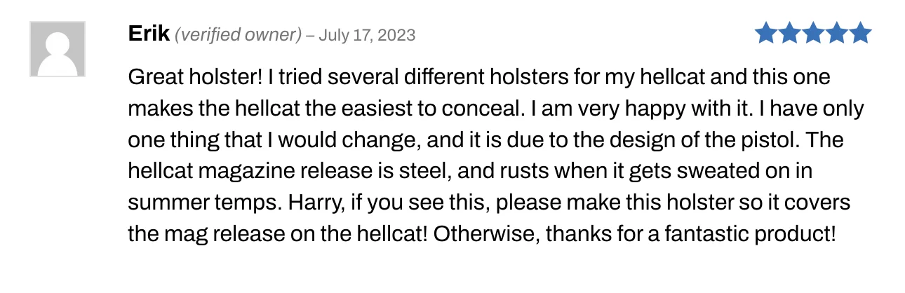 Springfield Hellcat holster Review