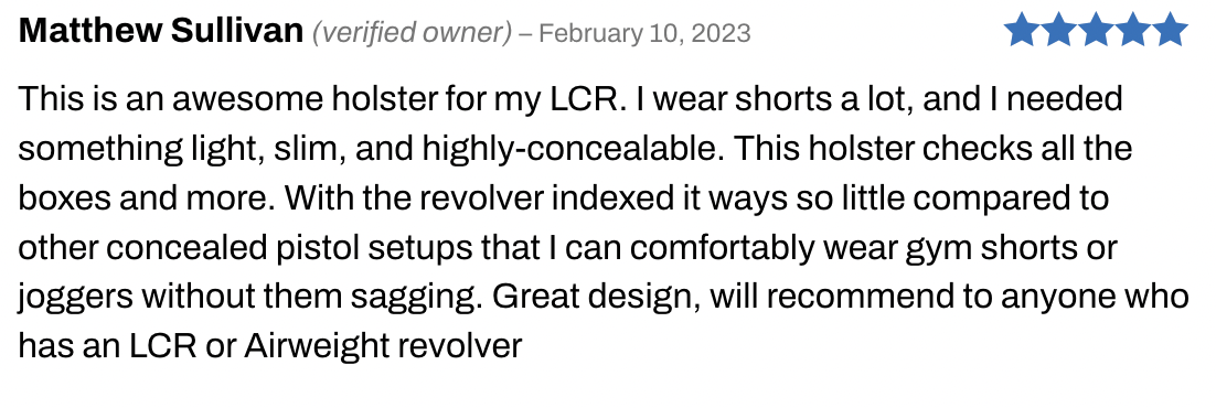 Ruger LCR holster Review