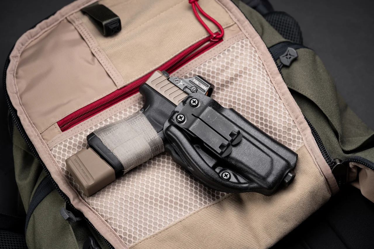 Glock Holster on Vertx Backpack