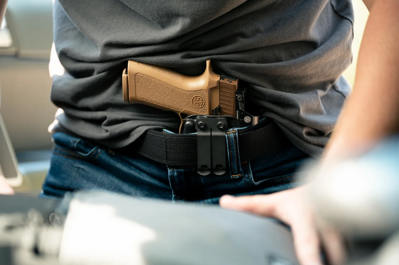 Sig P320 holster standing through vehicle