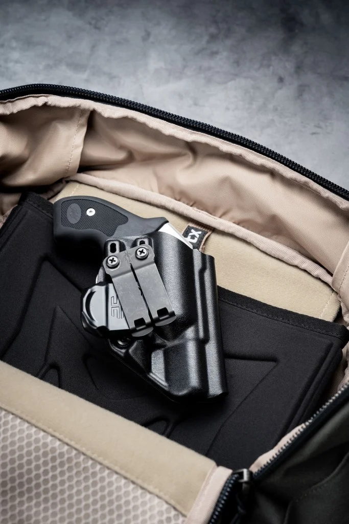 Kimber K6s Holster on Backpack